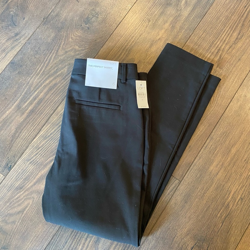 LOFT Black Dress Pants Slim Fit